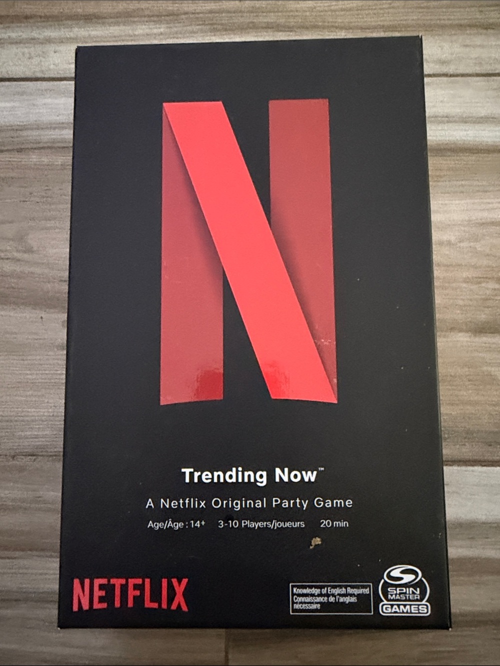 Netflix Party Game Box in Red and Black